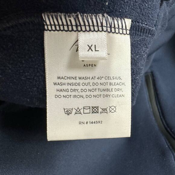 Aztech Mountain Aspen Sweater Mens Extra Large Navy Quarter Zip Sweatshirt Ski - Picture 7 of 14